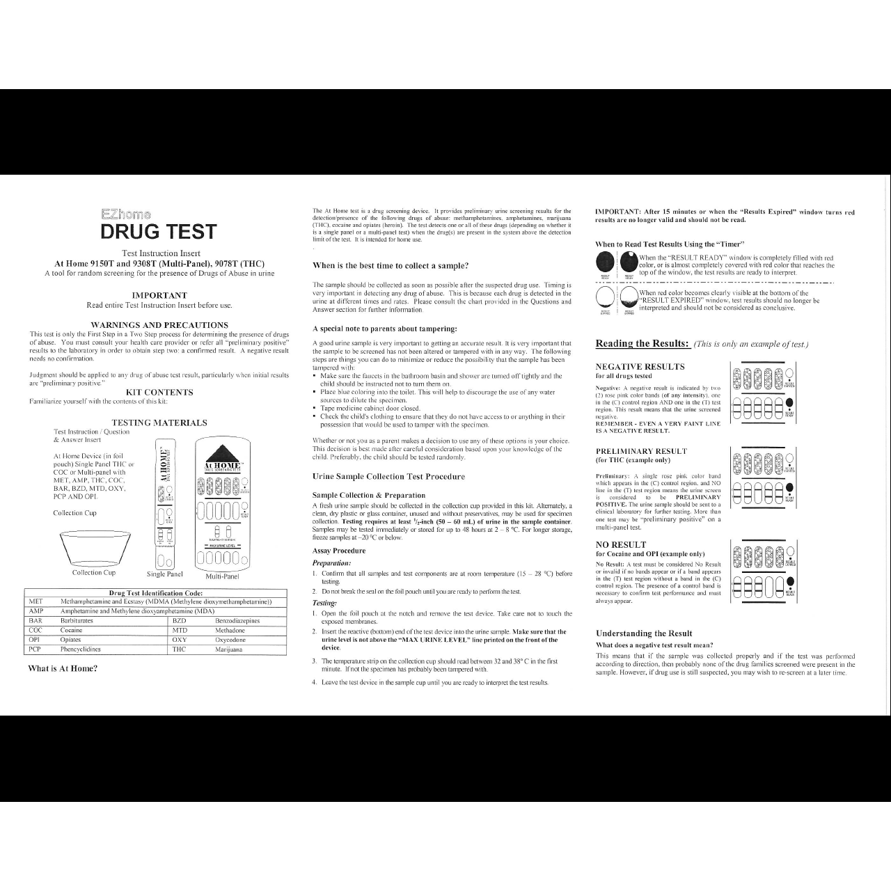 Ez Test EZ Home Drug Test 12 Drug Test