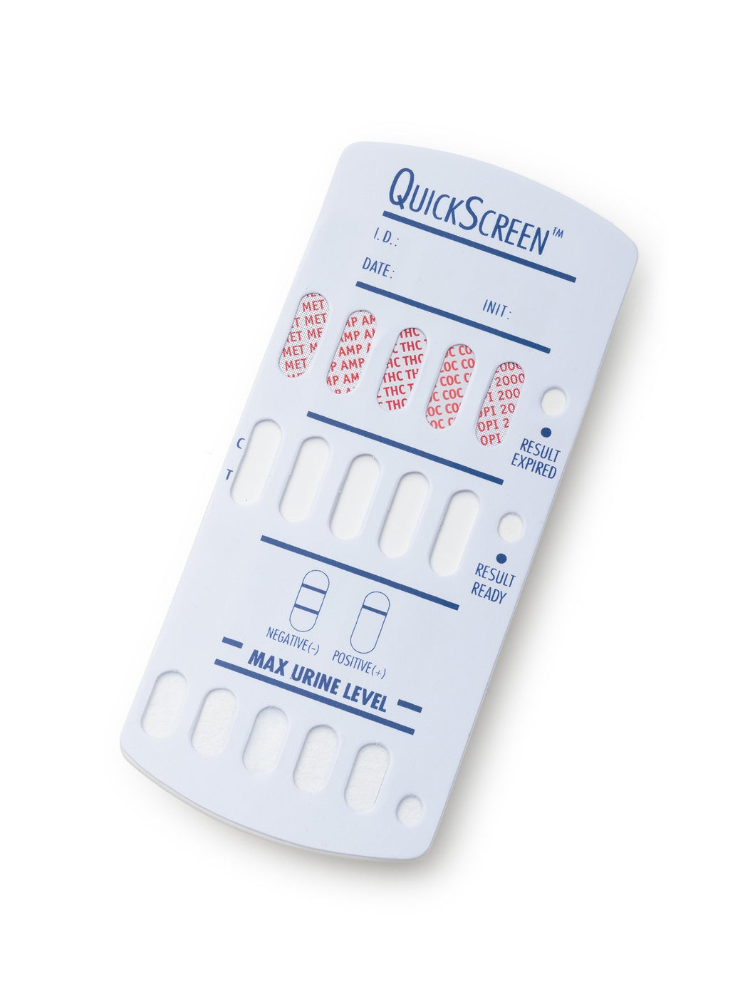 (25 Pack) 5 Panel QuickScreen Dipcard - 9178T - AMP, COC, MET-500, OPI-2000, THC + Timer-Countrywide Testing