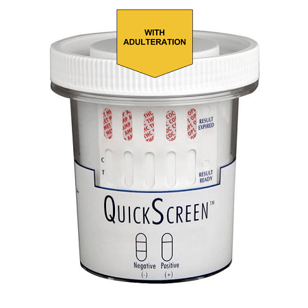 10 Panel QuickScreen Cup - 9380ZA - AMP, BAR, BUP, BZD, COC, MET, MTD, OPI-300, OXY, THC + Timer & 7-Strip Adulteration-Countrywide Testing